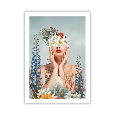 Plagát - Žena – kvetina - 50x70 cm