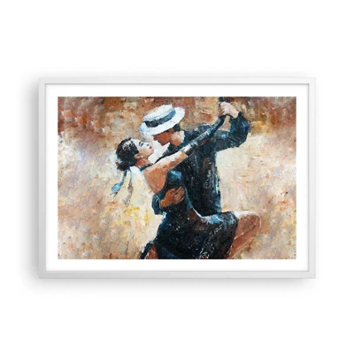 Plagát v bielom ráme - A la Rudolf Valentino - 70x50 cm