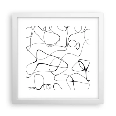 Plagát v bielom ráme - Cesty života, zákruty osudu - 30x30 cm