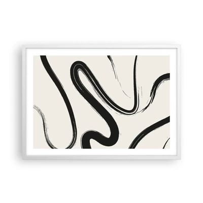 Plagát v bielom ráme - Čiernobiely rozmar - 70x50 cm