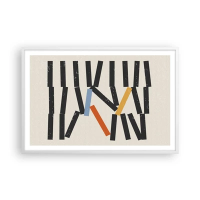 Plagát v bielom ráme - Domino – kompozícia - 91x61 cm