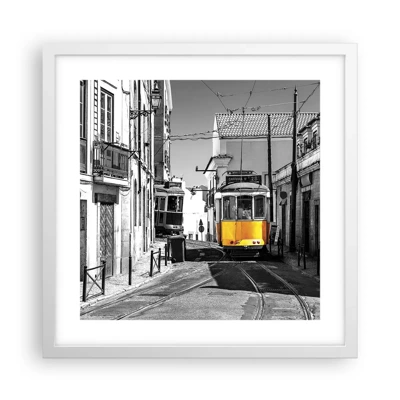 Plagát v bielom ráme - Duch Lisabonu - 40x40 cm