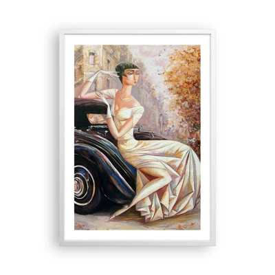 Plagát v bielom ráme - Elegancia v retro štýle - 50x70 cm