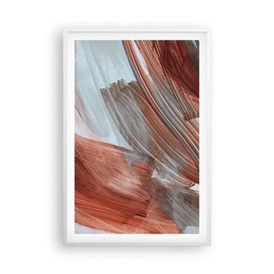Plagát v bielom ráme - Jesenná veterná abstrakcia - 61x91 cm