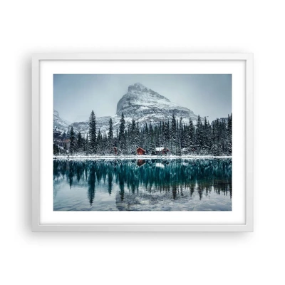 Plagát v bielom ráme - Kanadské útočisko - 50x40 cm