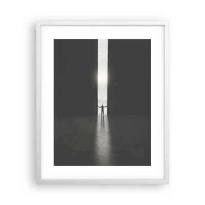 Plagát v bielom ráme - Krok k svetlej budúcnosti - 40x50 cm