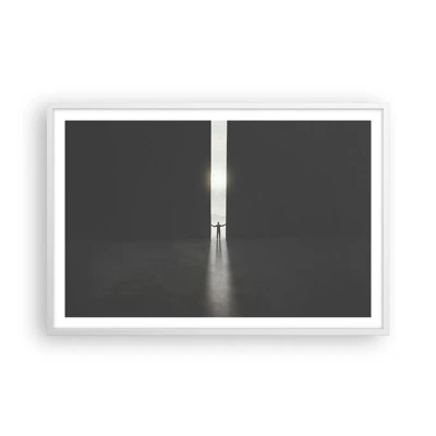 Plagát v bielom ráme - Krok k svetlej budúcnosti - 91x61 cm