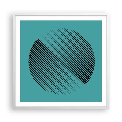 Plagát v bielom ráme - Kruh – geometrická variácia - 60x60 cm
