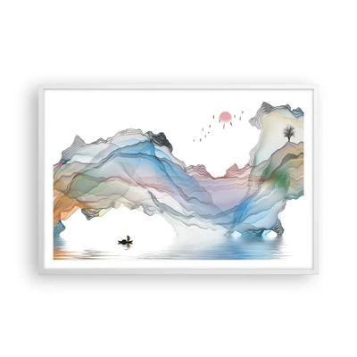 Plagát v bielom ráme - Ku krištáľovým horám - 91x61 cm