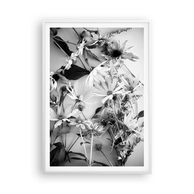 Plagát v bielom ráme - Kvety bez kytice - 70x100 cm
