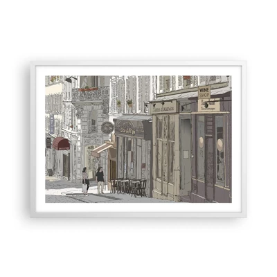 Plagát v bielom ráme - Mestské radosti - 70x50 cm