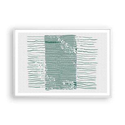 Plagát v bielom ráme - Morská abstrakcia - 100x70 cm