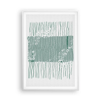 Plagát v bielom ráme - Morská abstrakcia - 70x100 cm