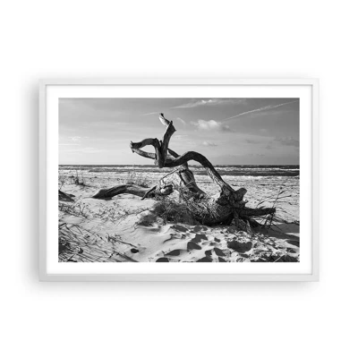 Plagát v bielom ráme - Morská socha - 70x50 cm