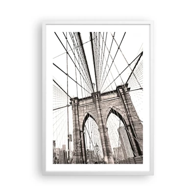 Plagát v bielom ráme - Newyorská katedrála - 50x70 cm