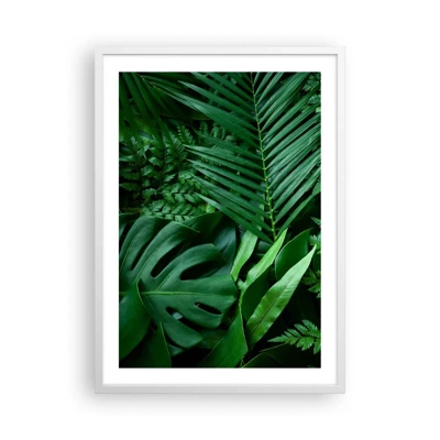 Plagát v bielom ráme - Objaté v zeleni - 50x70 cm