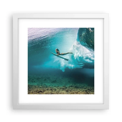 Plagát v bielom ráme - Podmorský svet - 30x30 cm