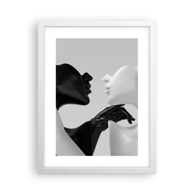 Plagát v bielom ráme - Príťažlivosť – túžba - 30x40 cm
