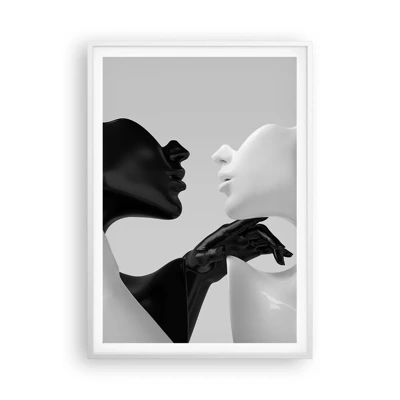 Plagát v bielom ráme - Príťažlivosť – túžba - 70x100 cm