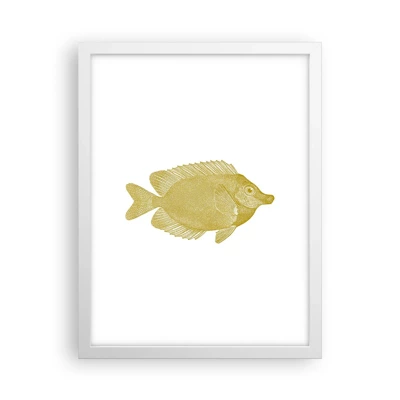 Plagát v bielom ráme - Proste ryba - 30x40 cm