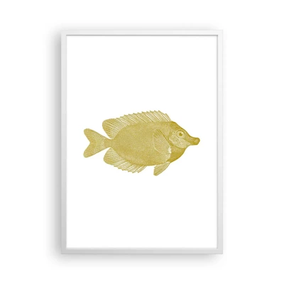 Plagát v bielom ráme - Proste ryba - 50x70 cm