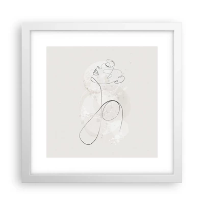 Plagát v bielom ráme - Špirála krásy - 30x30 cm