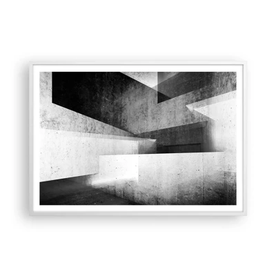 Plagát v bielom ráme - Štruktúra priestoru - 100x70 cm