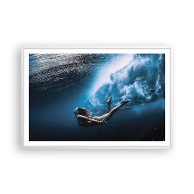 Plagát v bielom ráme - Súčasná morská panna - 91x61 cm