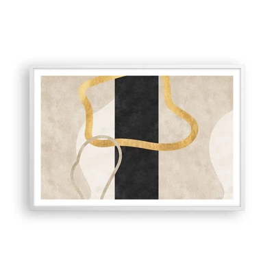 Plagát v bielom ráme - Tvary v slučke - 91x61 cm