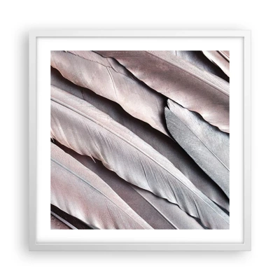 Plagát v bielom ráme - V ružovej a striebornej - 50x50 cm
