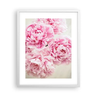 Plagát v bielom ráme - V ružovom prepychu - 40x50 cm
