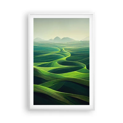 Plagát v bielom ráme - V zelených údoliach - 61x91 cm