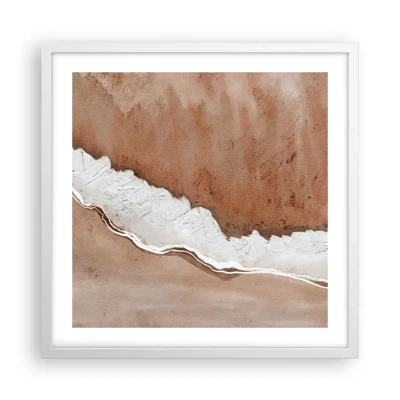 Plagát v bielom ráme - V zemitých farbách - 50x50 cm