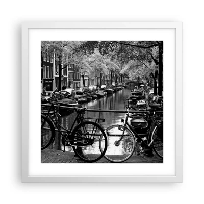 Plagát v bielom ráme - Veľmi holandský výhľad - 40x40 cm