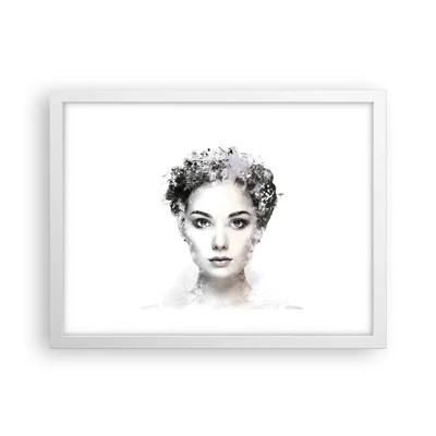 Plagát v bielom ráme - Veľmi štýlový portrét - 40x30 cm