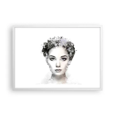 Plagát v bielom ráme - Veľmi štýlový portrét - 70x50 cm