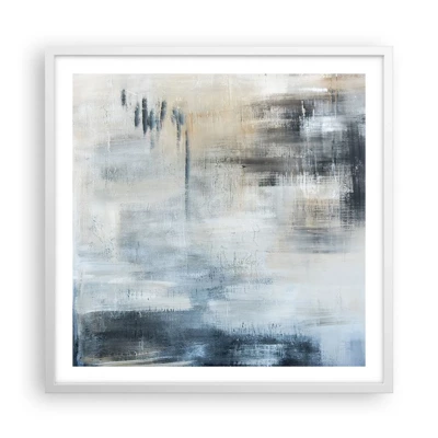 Plagát v bielom ráme - Za závojom modrej - 60x60 cm