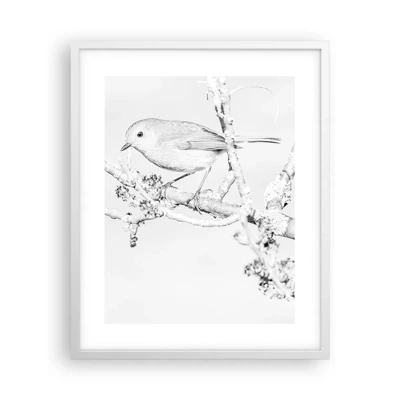 Plagát v bielom ráme - Zimné ráno - 40x50 cm