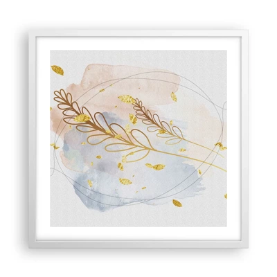 Plagát v bielom ráme - Zlatý závan - 50x50 cm