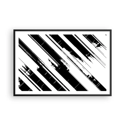 Plagát v čiernom ráme - Intenzívna a dynamická kompozícia - 91x61 cm