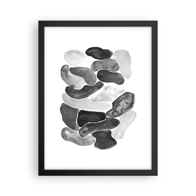 Plagát v čiernom ráme - Kamenistá abstrakcia - 30x40 cm