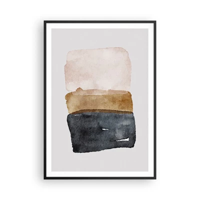Plagát v čiernom ráme - Kompozícia zemitých farieb - 70x100 cm