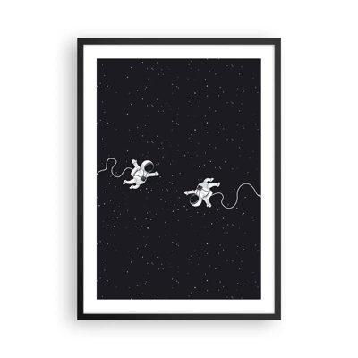 Plagát v čiernom ráme - Kozmický tanec - 50x70 cm