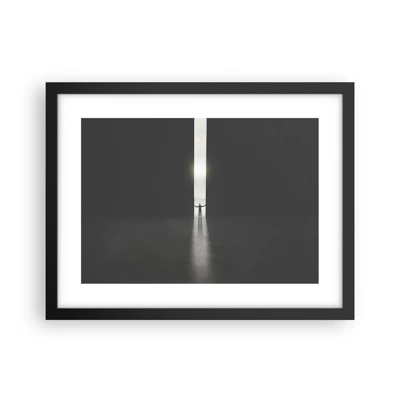 Plagát v čiernom ráme - Krok k svetlej budúcnosti - 40x30 cm