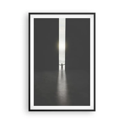 Plagát v čiernom ráme - Krok k svetlej budúcnosti - 61x91 cm