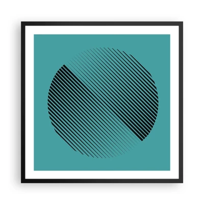 Plagát v čiernom ráme - Kruh – geometrická variácia - 60x60 cm