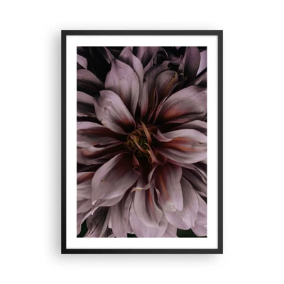 Plagát v čiernom ráme - Kvetinové srdce - 50x70 cm