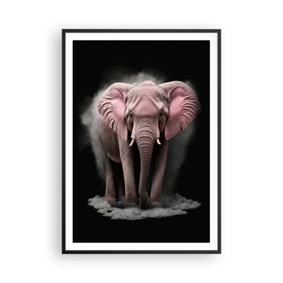 Plagát v čiernom ráme - Nemysli na ružového slona! - 70x100 cm
