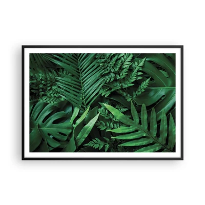 Plagát v čiernom ráme - Objaté v zeleni - 100x70 cm