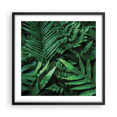 Plagát v čiernom ráme - Objaté v zeleni - 50x50 cm